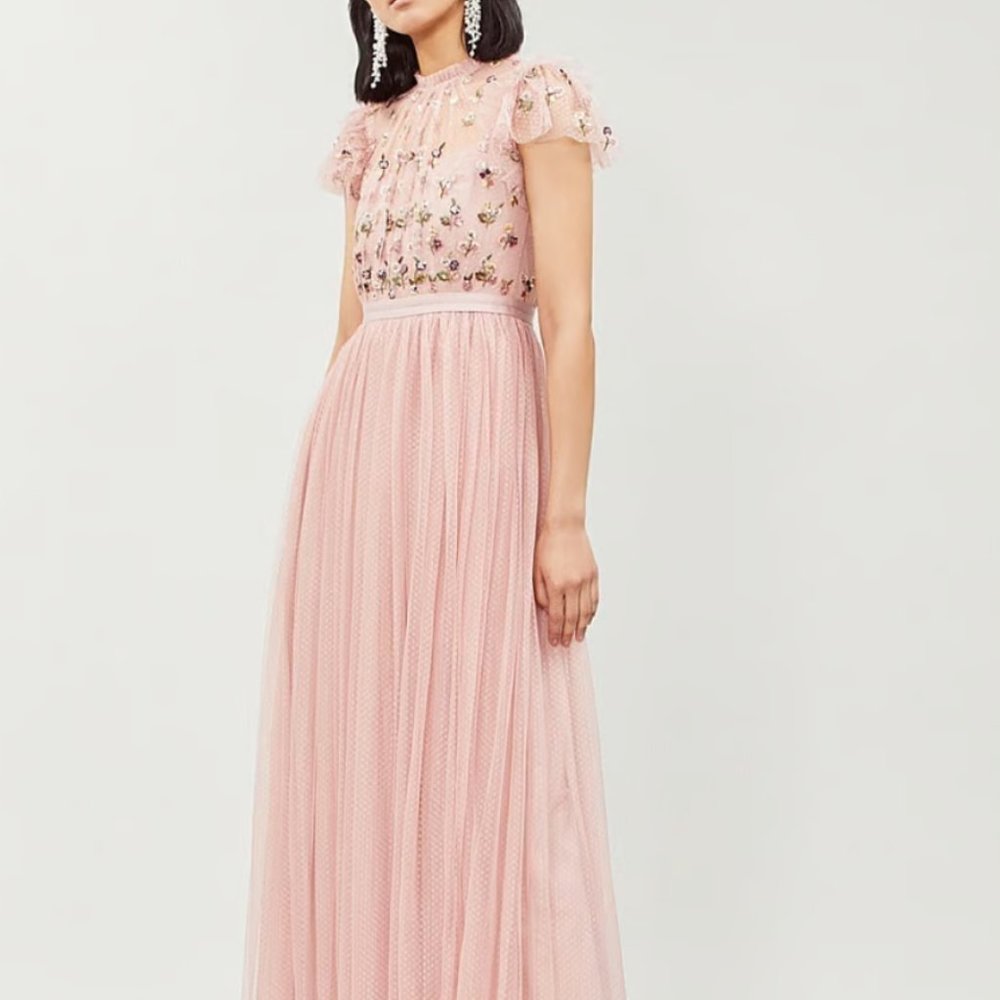 Needle & Thread Pink Floral Maxi Dress